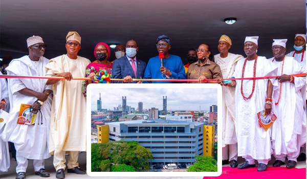 Lagos State Governor, Sanwo Olu Commissions Multi-Storey Car Park In Onikan, Lagos