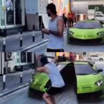 An image showing a Lamborghini separating into two.