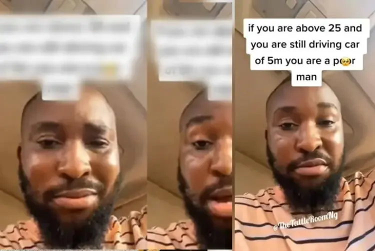 “You’re a poor man if you are above 25 and still driving car of N5m” – Man mock Naija youths