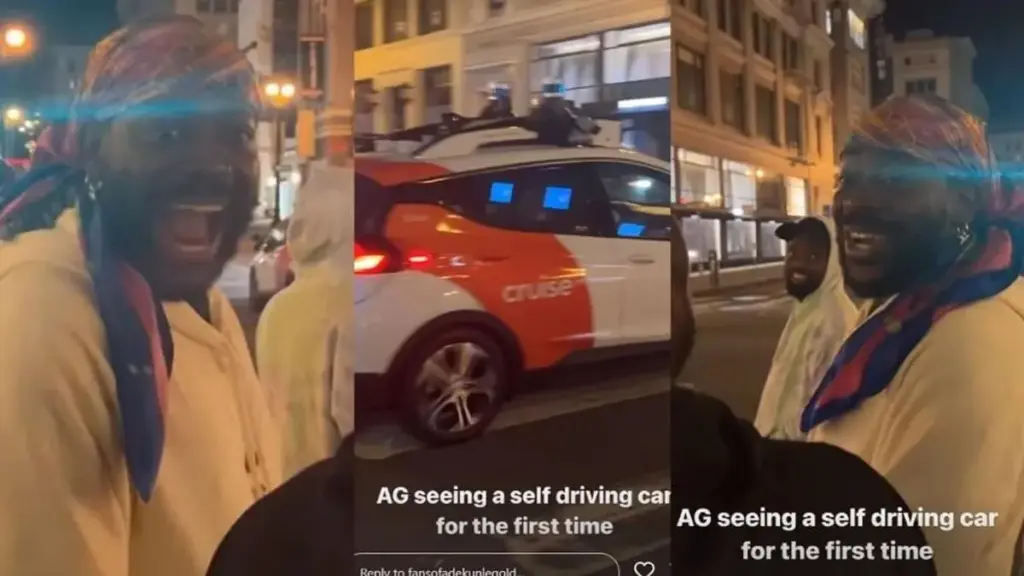 AG baby left bamboozled and in awe, as he witnessed a self driving car for the first time