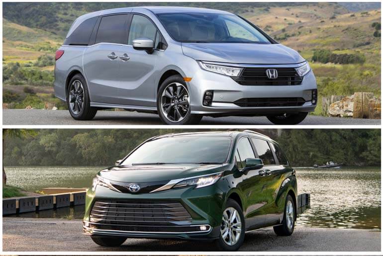 2022 Toyota Sienna and 2022 honda odyssey