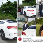 Magixx Splashes Millions of Naira as he Buys His Dream Car A Brand New White AMG Benz