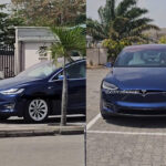 Man Left Extremely Happy After Spotting a Tesla in Lagos