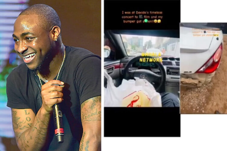 Man Reveals How Lagos Boys Stole His Car Bumper At Davido's Concert