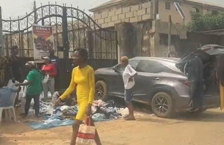 Man Seen Selling Okrika Clothes on 2018 Lexus RX350 worth N28 Million