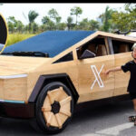 Man Sets to Re-Build the Recently Launched Tesla Cybertruck With Wood in 100 Days, Shares Progress