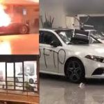 Mercedes Cars Damaged As Rioters Vandalise Showroom Over The Killing Of George Floyd