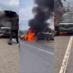 Mercedes Maybach S Worth Millions catches fire as the owner was on his way to bury his twin brother