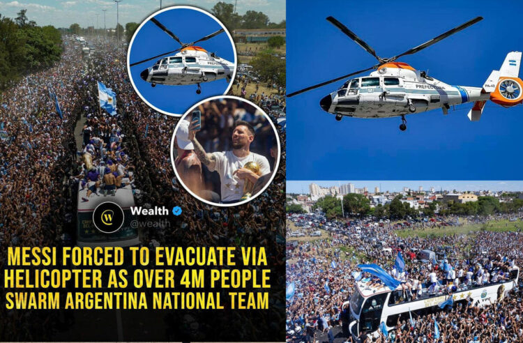 Messi Forced To Evacuate Via Helicopter As Over 4m People Swarm Argentina National Team