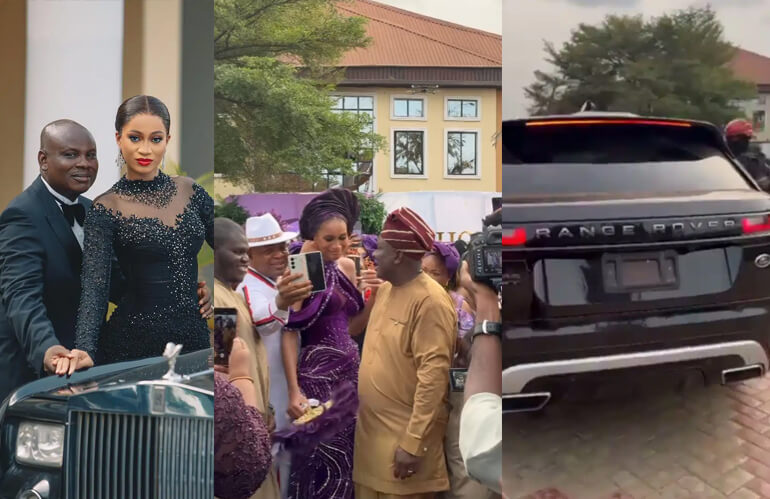 Miss Universe Mitchel Ihezue receives a brand new Range Rover SUV wedding gift from her stepchildren