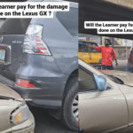 Moment a Driving School Vehicle Hits a Lexus GX570 in Lagos