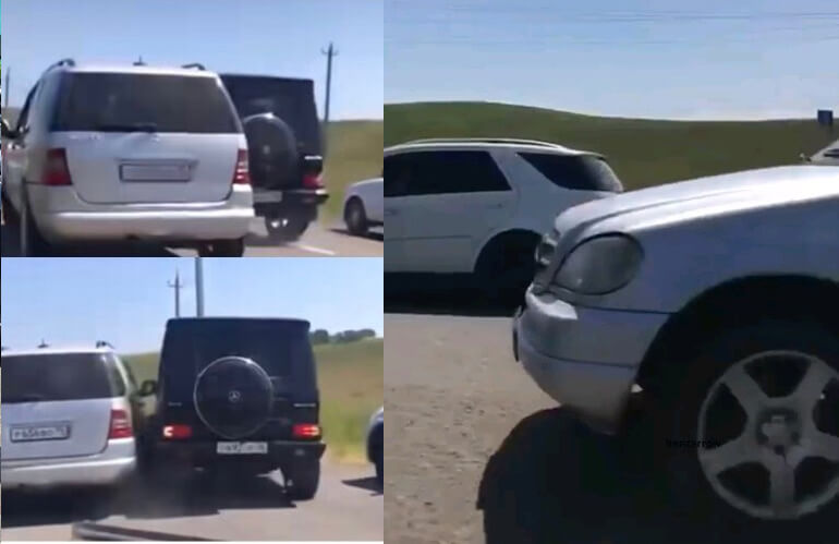 Moment a Motorist Struggles Road With A Mercedes G-Wagon Owner