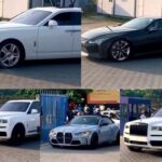 An image showing car convoy worth over N1 billion in Nigeria