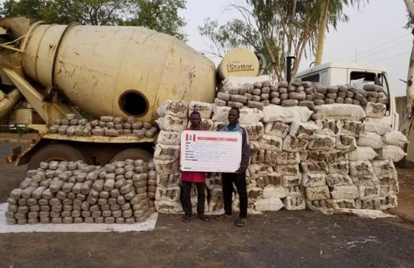 NDLEA Arrests Two Men And Seizes A Concrete Mixer Truck Used To Conceal 2000kg Of Cannabis