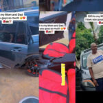 Nigerian Big Boy Buys Parents Mercedes Benz GLK, Dad Seem Unhappy