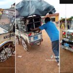 Nigerian Boy Builds Jeep From Scratch, Adults Help Him Push The Vehicle