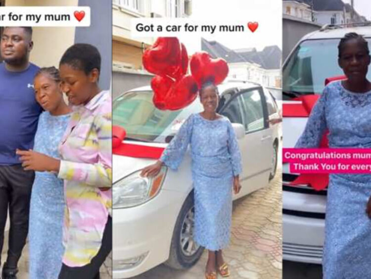 Nigerian Lady Buys New Car For Her Mum, Melts Hearts in Video