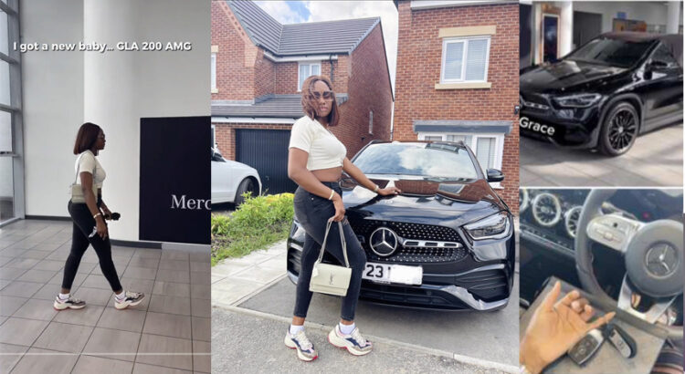 Nigerian Lady Living Abroad Celebrates Purchasing Brand Latest Benz Worth N29 Million