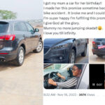 Nigerian Lady Shows off the SUV She Got Her Mum for Her Birthday