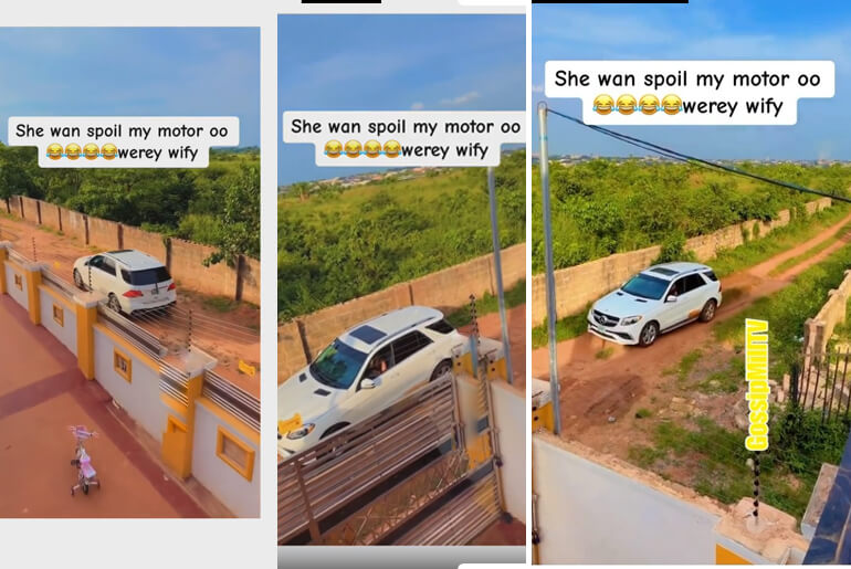 Nigerian Man Laments As His Wife Drives Mercedes Benz Roughly