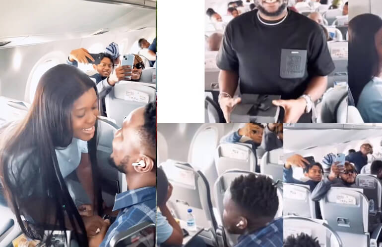 Nigerian Man Plans Proposal Inside A Flying Air Plane