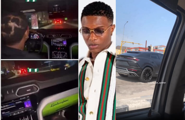 Nigerian Man Spots Lamborghini Urus Worth Over N350 Million Belonging to Wizkid In Lagos Traffic