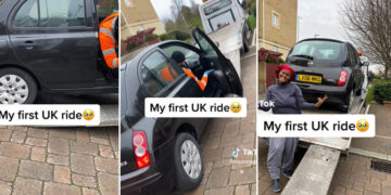 Nigerian Mum Celebrates As She Buys First Car 5 Months After Moving To UK