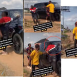 Nigerian man confronts the owner of a Range Rover after he saw his Girlfriend with him, Break his Range Rover Windscreen