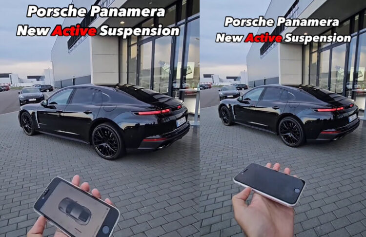 Nigerians React As They Spot The New Porsche Panamera That Bounces When Controlled With an iPhone