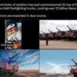 Nigeria’s Minister Of Aviation Commissions 10 Volkan Lion 6x6 Firefighting Trucks Costing Over ₦‎12 Billion