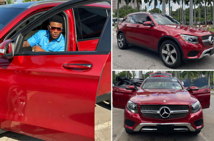 Nollywood Actor Lucky Oparah Gushes Over Self As He Acquires an Expensive New Car, A GLC 300 4matic