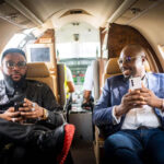 Obi Cubana, Emoney Pull Up in Private Jet As Real Warri Pikin, Husband Renew Vow