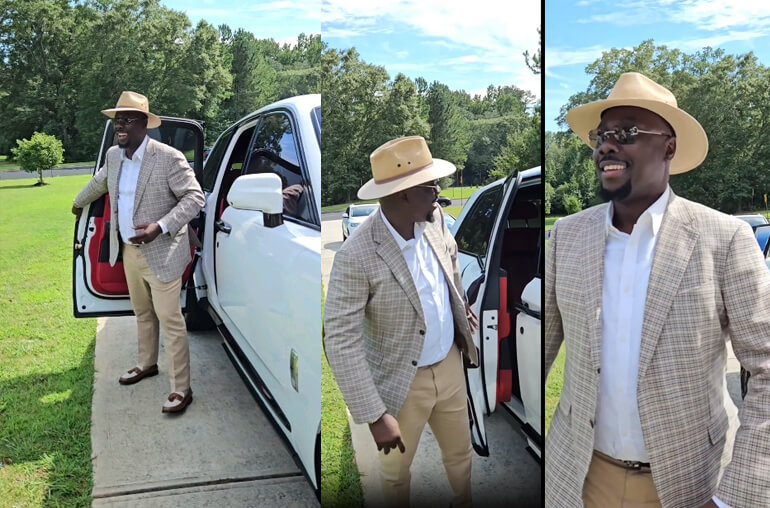 Obi Cubana Touchdown Atlanta For The Headies 2023 in Rolls Royces