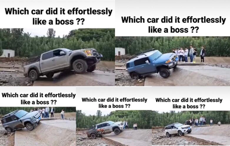 “Which Off-Road Vehicle Did It Effortlessly?”: Video Shows Off-Road Cars Competing To Climb A High Slab