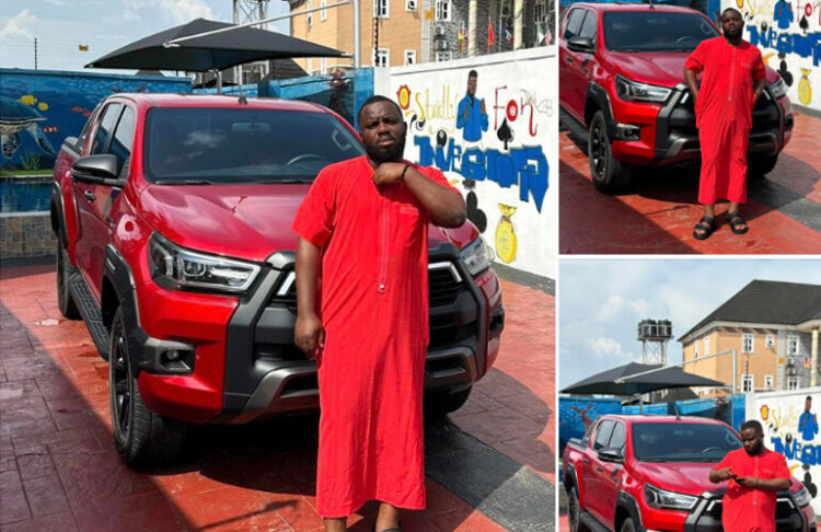 Oga Sabinus shows off his latest purchase