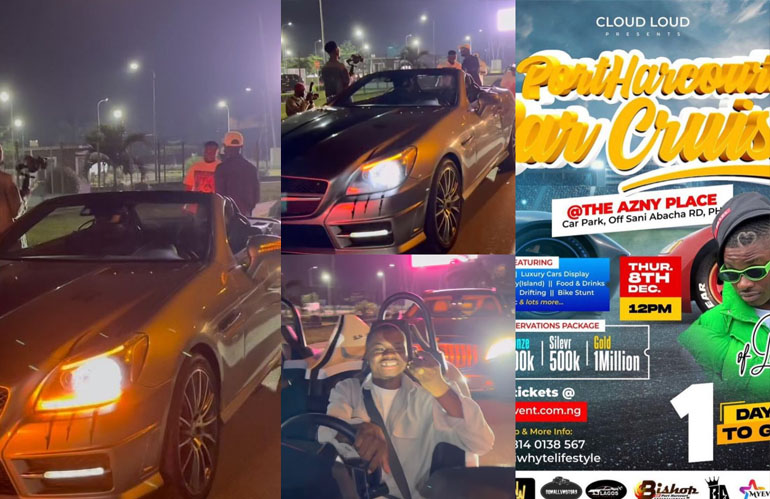 Ola Of Lagos Storm 2022 Port Harcourt Car Cruise, Millions Of Naira Worth Luxury Cars were spotted