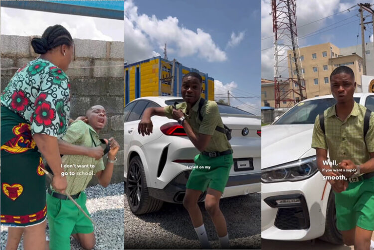 Ola of Lagos Cry to School, Shows Off New BMW Car, Followers React