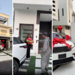 Ola of Lagos Shares Video of a Man Who Gifted His Wife a Brand New Range Rover and a House for Christmas