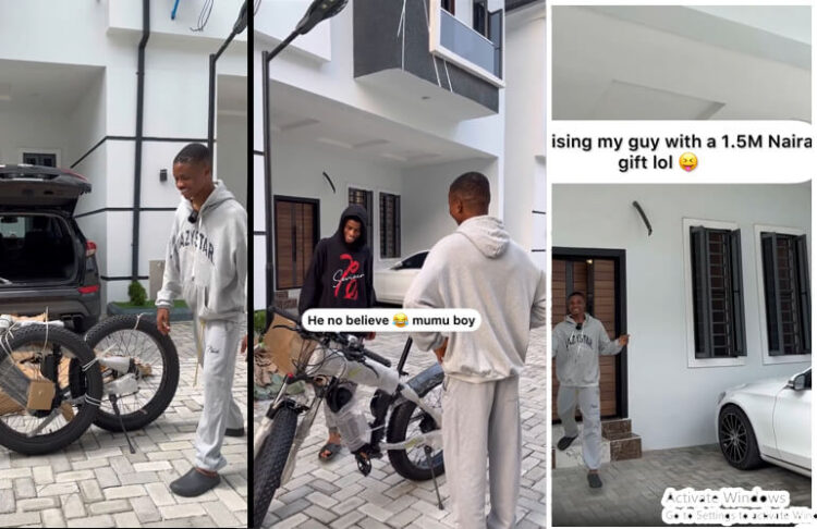 Ola of Lagos Surprise his homeboy with electric bikes worth 1.5M Naira