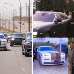 Pastor Oyedepo visit COZA with fleet of luxurious Rolls Royce