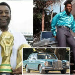 Pelé, the legendary Brazilian footballer with his Mercedes-Benz S-Class