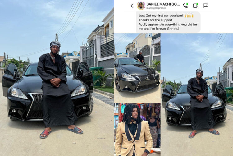 Popular IG Prankster Machid Gold splashes a whopping Millions as he buys himself a Lexus