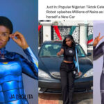 Popular Nigerian Tiktok Celeb AI Jarvis splashes Millions of Naira as She buys herself a New Car