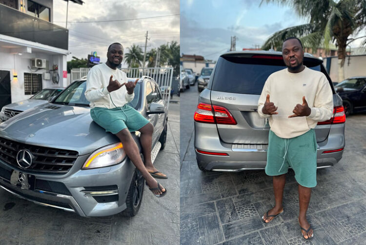 Popular Skit Maker Egungun Splashes Millions on Brand New Mercedes Benz