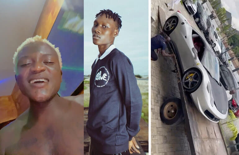 Portable disses Zinoleesky over his Ferrari 458 Spider worth N149 million