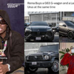 Rema splashes over N800 Million as he Buys a 2019 G63 G-wagon and a 2020 Lamborghini Urus at the same time