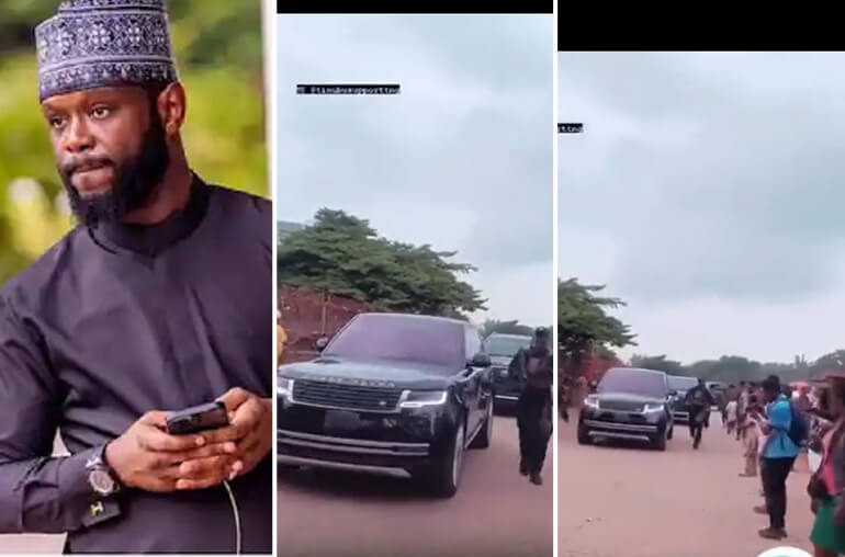 Seyi Tinubu, the first son of the Federal Republic of Nigeria, Cruse in 2023 Range Rover worth 205 million naira at an Event