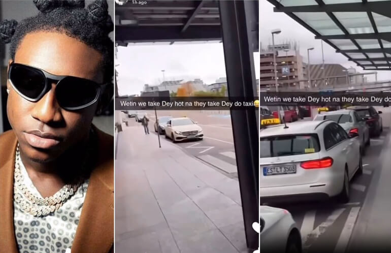 Shalipopi shocked to see Expensive Mercedes Benz being used as Taxi in Germany