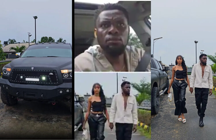 Skit Maker Angel Causes Stirs Reactions As He Helps A Lady Out of a Luxury Vehicle In New Skit