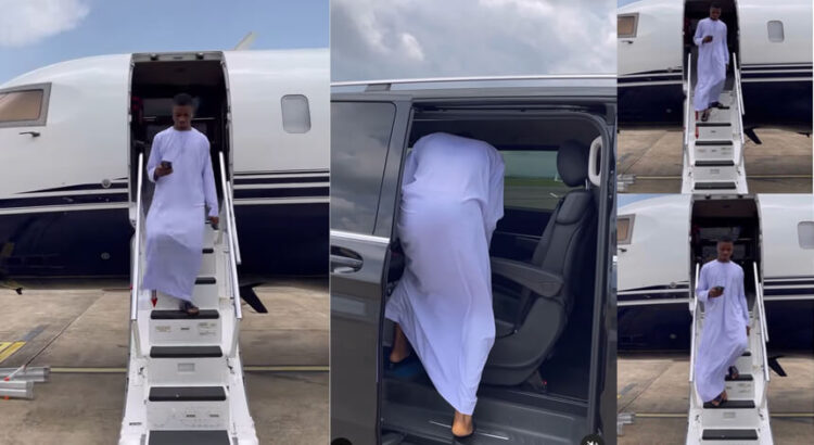 Social Media Users Congratulate Ola of Lagos After Seen on Private Jet